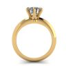 Round diamond 6-prong engagement ring in Yellow Gold, Image 2