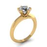 Round diamond 6-prong engagement ring in Yellow Gold, Image 4