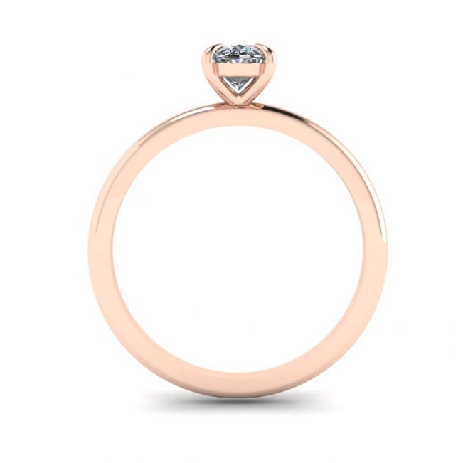 Classic Oval Diamond Solitaire Ring Rose Gold - Photo 1