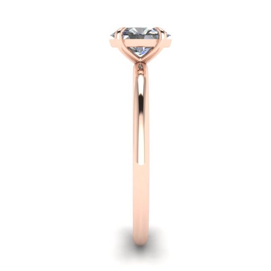 Classic Oval Diamond Solitaire Ring Rose Gold, More Image 1
