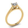 Classic Heart Diamond Solitaire Ring Yellow Gold, Image 4