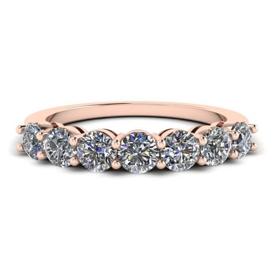 Eternal Seven Stone Diamond Ring in 18K Rose Gold, Enlarge image 1