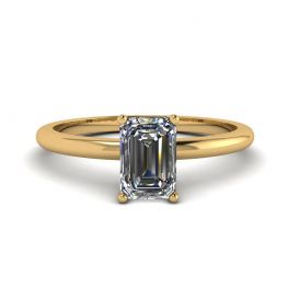 Emerald Cut Diamond Ring Yellow Gold Emerald Cut Diamond Ring Yellow Gold