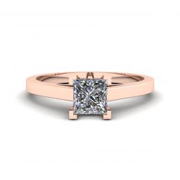 Princess Cut Diamond Ring in 18K Rose Gold Princess Cut Diamond Ring in 18K Rose Gold