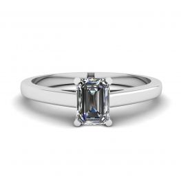 Classic Emerald Cut Diamond Solitaire Ring Classic Emerald Cut Diamond Solitaire Ring