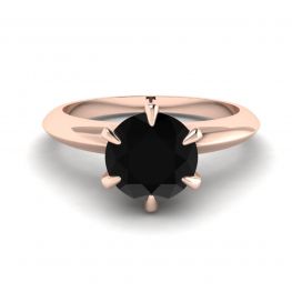 Engagement Ring Rose Gold 1 carat Black Diamond 2980R Engagement Ring Rose Gold 1 carat Black Diamond 2980R