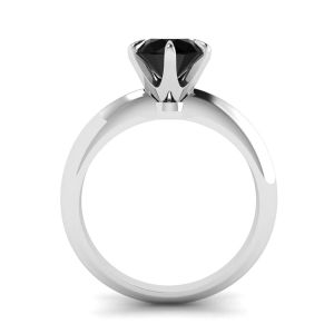 Engagement Ring with 1 carat Black Diamond - Photo 1