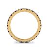 Riviera Pave Sapphire and Diamond Eternity Ring  Style Yellow Gold, Image 2