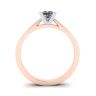Square Diamond Ring in White and Rose Gold, Image 2