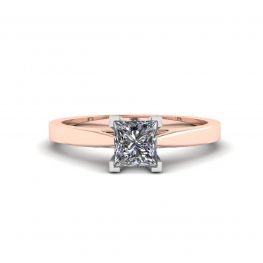 Square Diamond Ring in White and Rose Gold Square Diamond Ring in White and Rose Gold