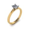 Futuristic Style Princess Cut Diamond Ring in Yellow Gold, Image 4