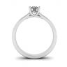 Crossing Prongs Ring with Round Diamond, Image 2