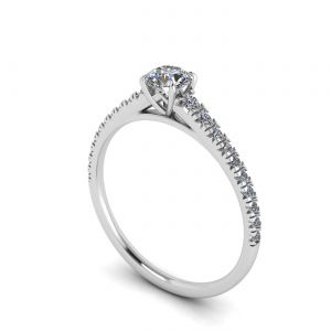 Diamond ring with side pave - Photo 3