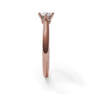 Crown diamond 6-prong engagement ring in rose gold - Photo 2