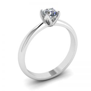 Petal Setting Ring with Round Diamond - Photo 3