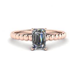 Bearded Ring with Emerald Cut Diamond Rose Gold Bearded Ring with Emerald Cut Diamond Rose Gold