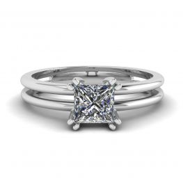 Contemporary Princess Cut Engagement Ring