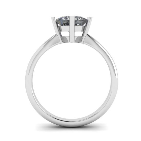 Rhombus Princess Cut Diamond Solitaire Ring White Gold, More Image 0