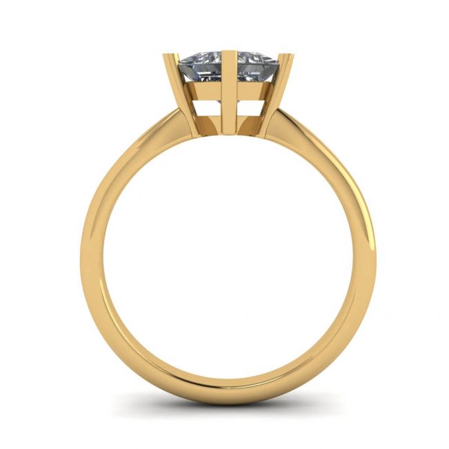 Rhombus Princess Diamond Solitaire Ring Yellow Gold - Photo 1