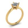 Rhombus Princess Diamond Solitaire Ring Yellow Gold, Image 4