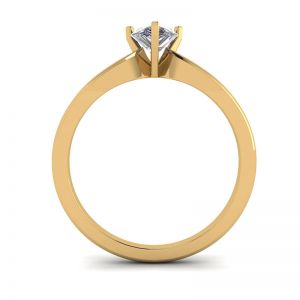 Pear Diamond Solitaire Ring in 6 prongs Yellow Gold - Photo 1