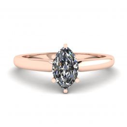 Rose Engagement Ring with Marquise Cut Diamond Rose Engagement Ring with Marquise Cut Diamond