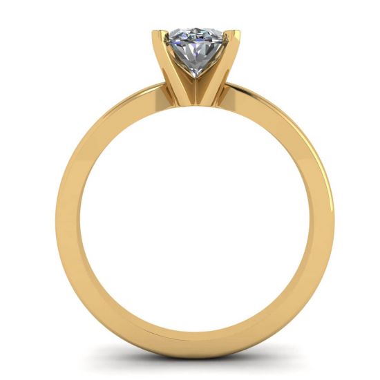 Oval Diamond Ring in 18K Yellow Gold, More Image 0
