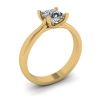 18K Yellow Gold Ring with Princess Cut Diamond, Image 4