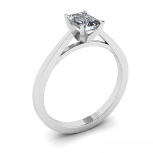 Emerald Cut Diamond Ring in Futuristic Style - Photo 3