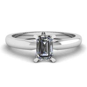 Ring with Emerald Cut Diamond
