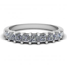 9 Square Princess Diamond Ring