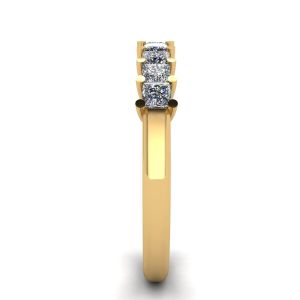 9 Square Princess Diamond Ring Yellow Gold - Photo 2