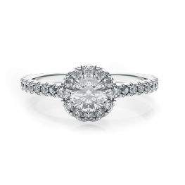 Halo Round Cut Diamond Ring