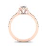 Halo Diamond Oval Cut Ring in 18K Rose Gold, Image 2