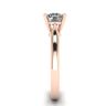 Classic Diamond Ring with One Diamond in Rose Gold, Image 3
