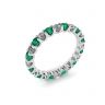 Eternity ring with Emeralds and Diamonds, Image 4