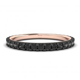 Black Diamonds Pave Eternity Ring Rose Gold Black Diamonds Pave Eternity Ring Rose Gold