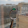 3.31 carat Emerald and Side Trillion Diamonds Ring, Image 12
