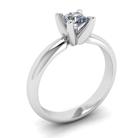 Solitaire Diamond Ring V-shape ,  Enlarge image 4