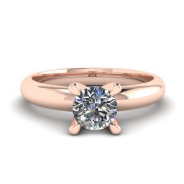 Solitaire Diamond Ring V-shape Rose Gold Solitaire Diamond Ring V-shape Rose Gold