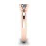 Solitaire Diamond Ring V-shape Rose Gold, Image 3