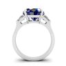 Three Stone Ring with Sapphire White Gold, Image 2