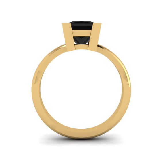 Black Diamond Ring Yellow Gold,  Enlarge image 2