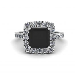 Princess Black Diamond Ring Princess Black Diamond Ring