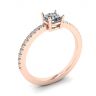 White Diamond Side Pave Ring 18K Rose Gold, Image 4