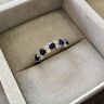 Contemporary garland ring with sapphires and diamonds, Image 5