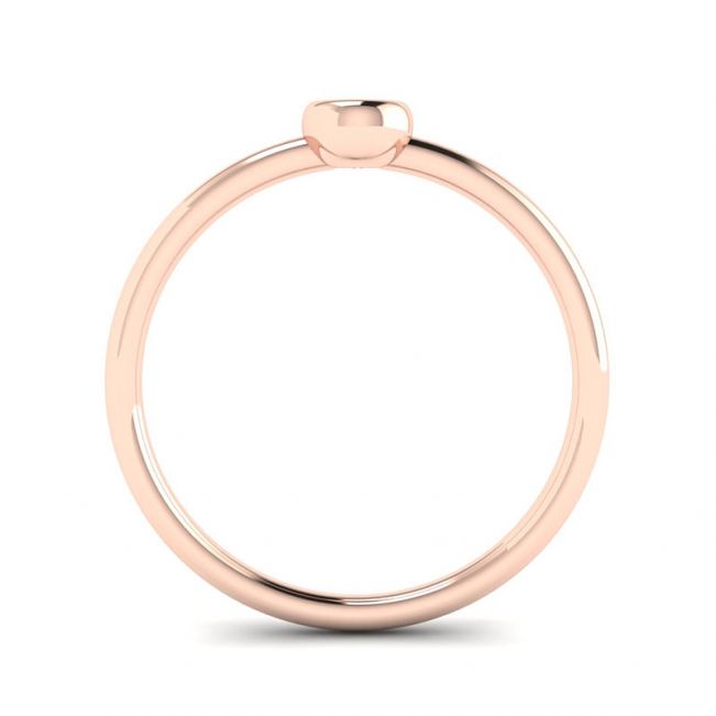 Round Diamond Small Ring La Promesse Rose Gold - Photo 1