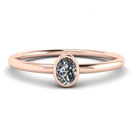 Oval Diamond Small Ring La Promesse Rose Gold Oval Diamond Small Ring La Promesse Rose Gold