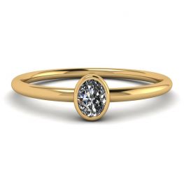 Oval Diamond Small Ring La Promesse Yellow Gold Oval Diamond Small Ring La Promesse Yellow Gold