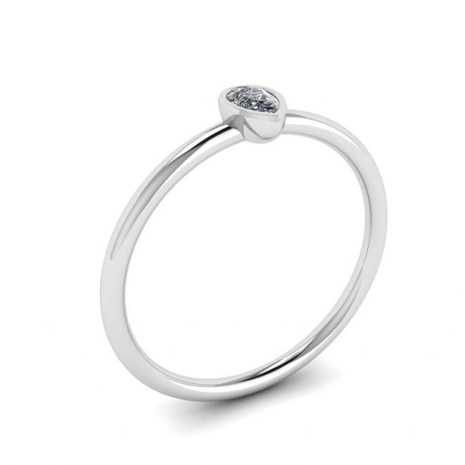 Pear Diamond Small Ring La Promesse - Photo 3